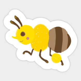 Cute Honey Bee Illustration Sticker